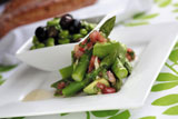 Asparagus with Avacado with Beans, Olives and Basil