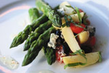 Salad of Asparagus with New Potatoes, with Gorgonzola and Basil